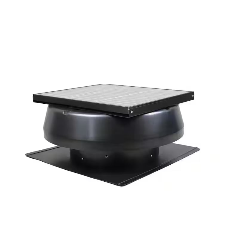 Black 14 in. Solar Attic Exhaust Fan J781187