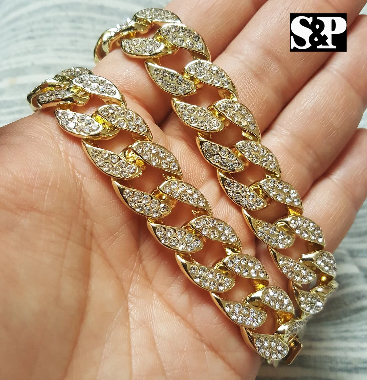 18" Full Iced Cuban Choker Chain Necklace W1152