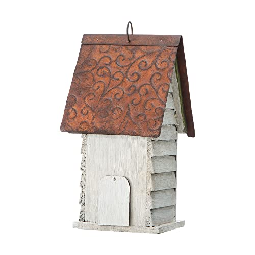 Hanging Distressed Wooden Birdhouse Q57452