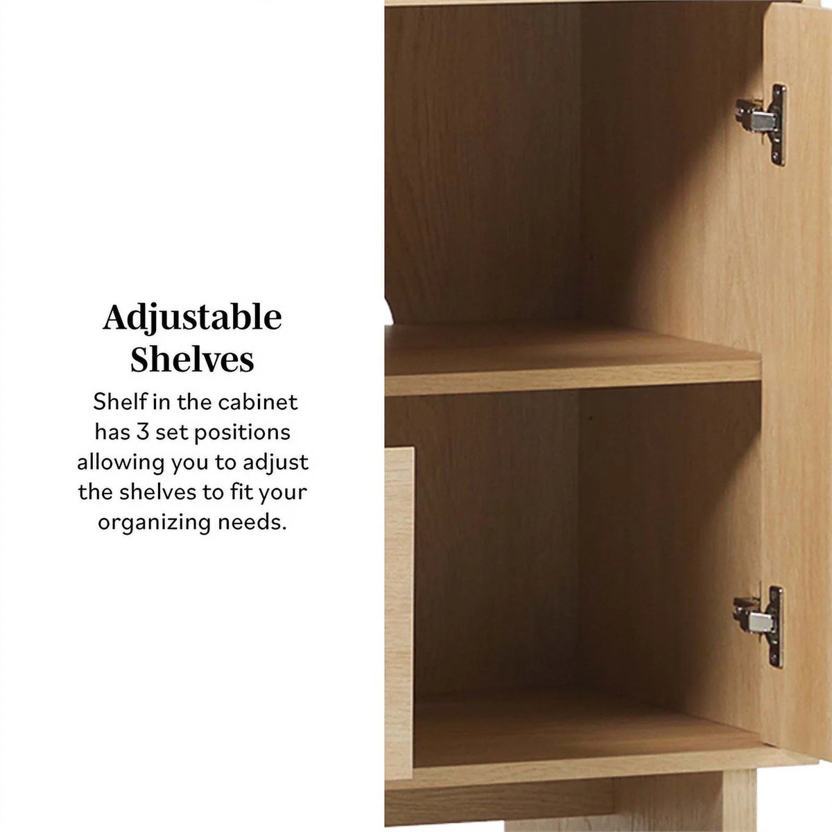 63" Coastal Oak 2-Door 2-Drawer Wood Sideboard T995