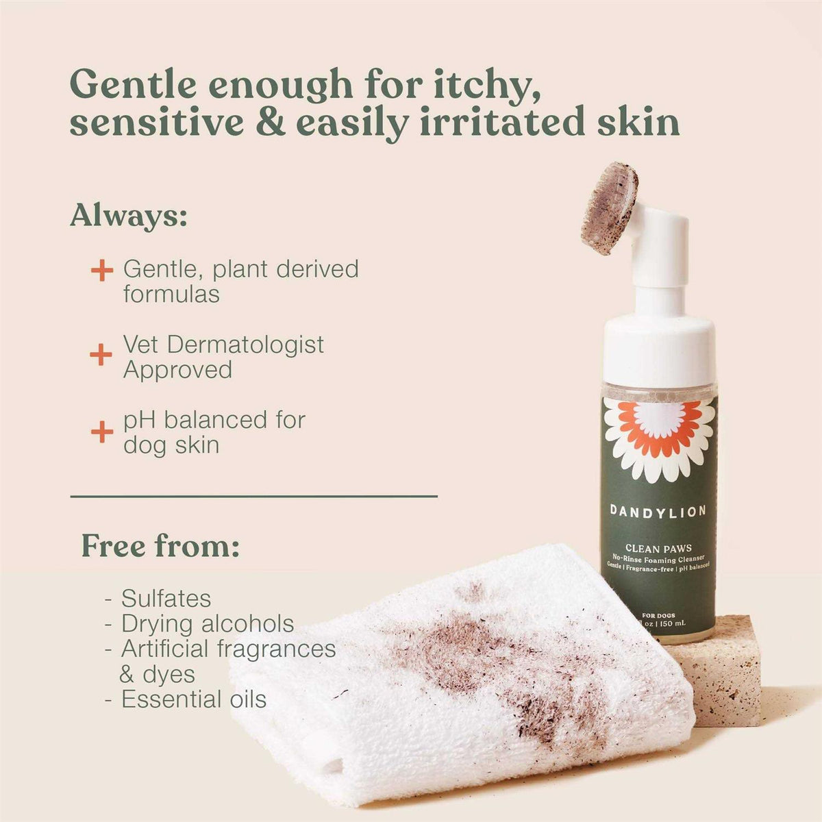 No-Rinse Foaming Cleanser for Dogs U106