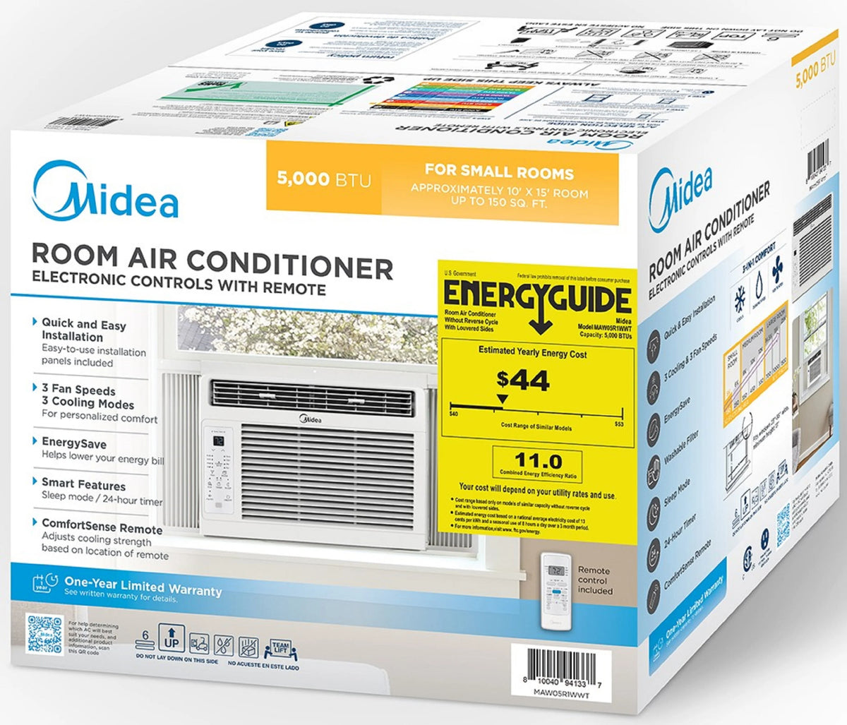 5,000 BTU White Window Air Conditioner with Remote C5151