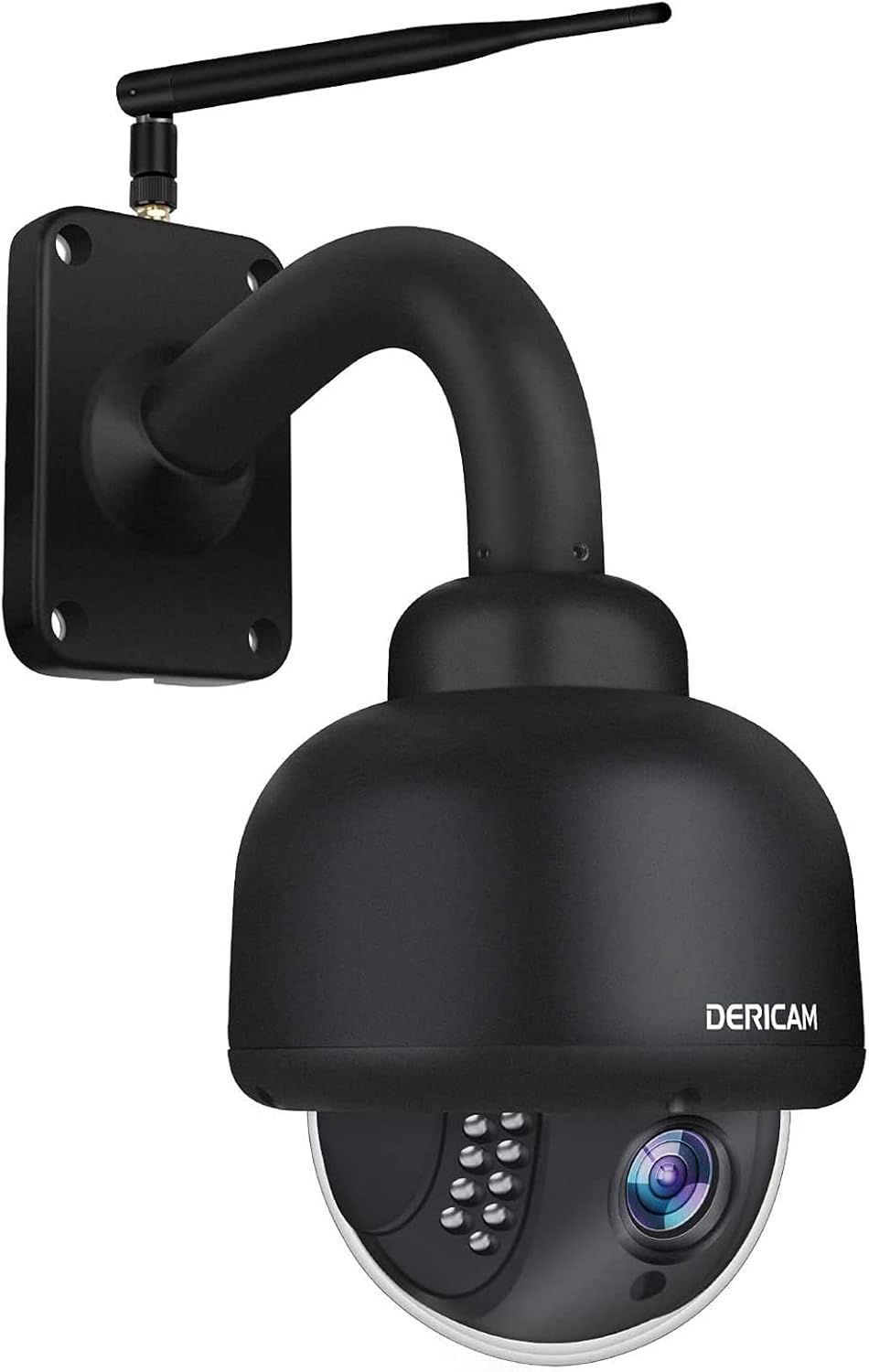 Black Outdoor WiFi PTZ Security Camera with 4X Optical Zoom and 32GB Memory Card X306
