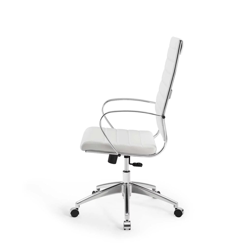 White Faux Leather High Back Chair C594660