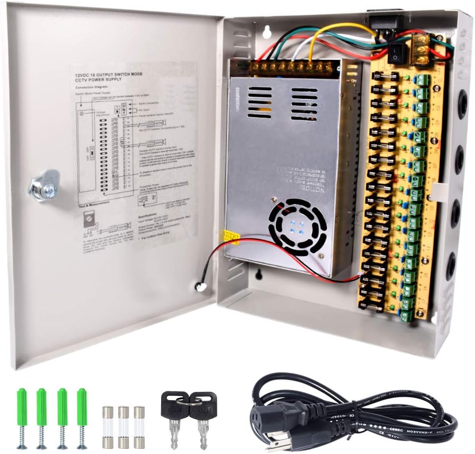 CCTV Power Supply 18CH 12V 30 Amp C7495