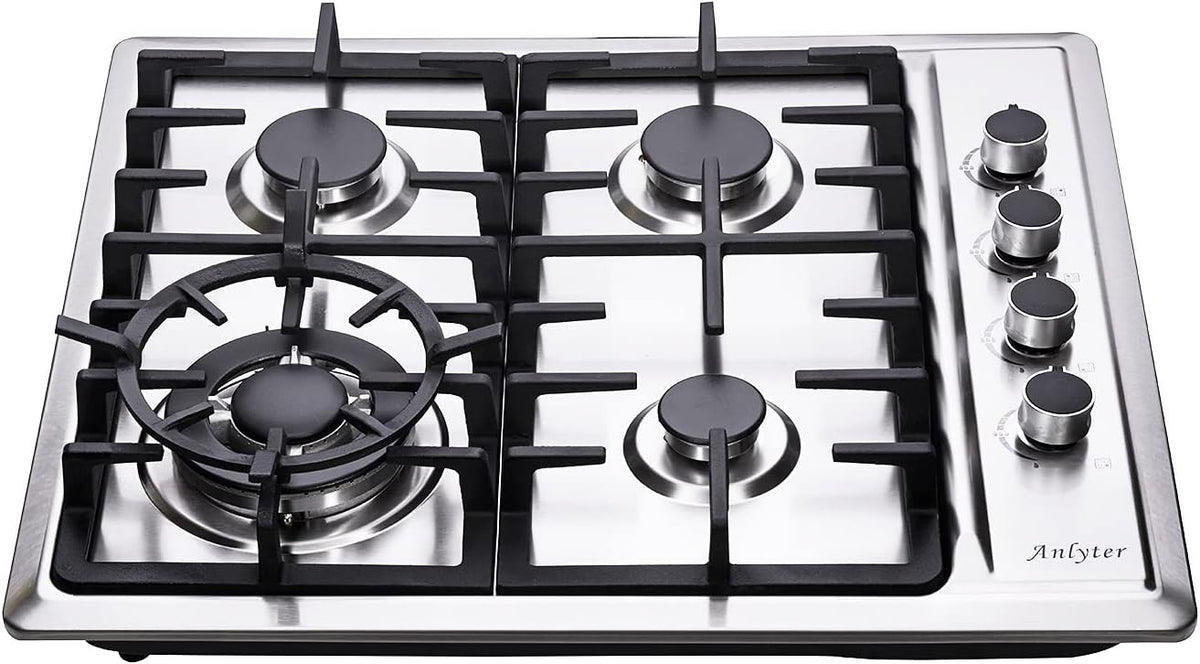 24 Inch 4 Burners Built-in Stainless Steel Gas Cooktop D664