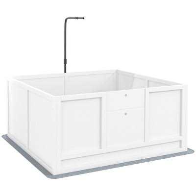 Dog Playpen with Pee Pad and Adjustable Height Door Y79803