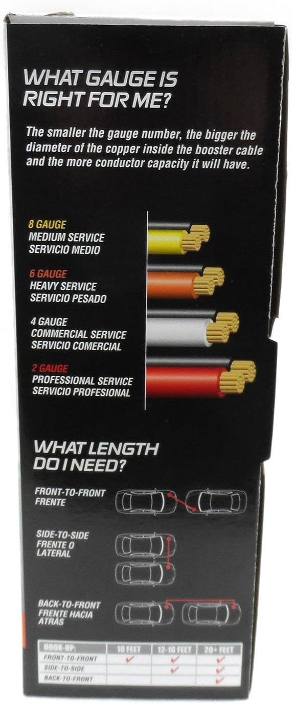 CABLE, BOOSTER DUAL 6 GA 12' BLK/ORG Z381904
