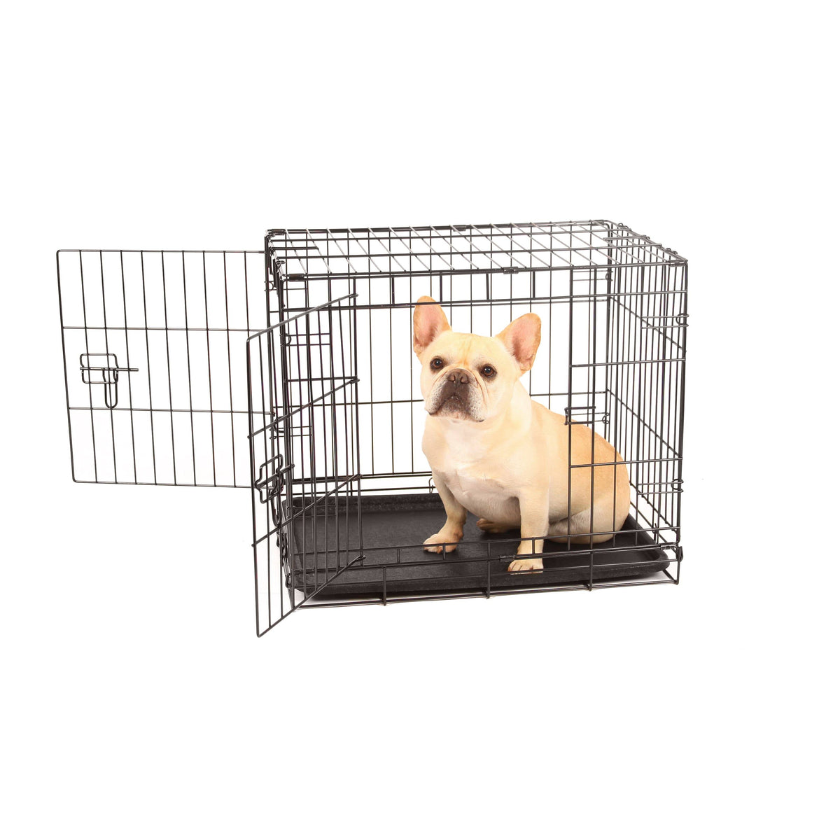 Compact Double Door Metal Dog Crate Small D5177