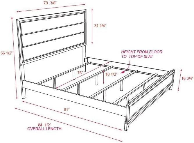 5-Piece King Size Bedroom Set Grey Black N4855
