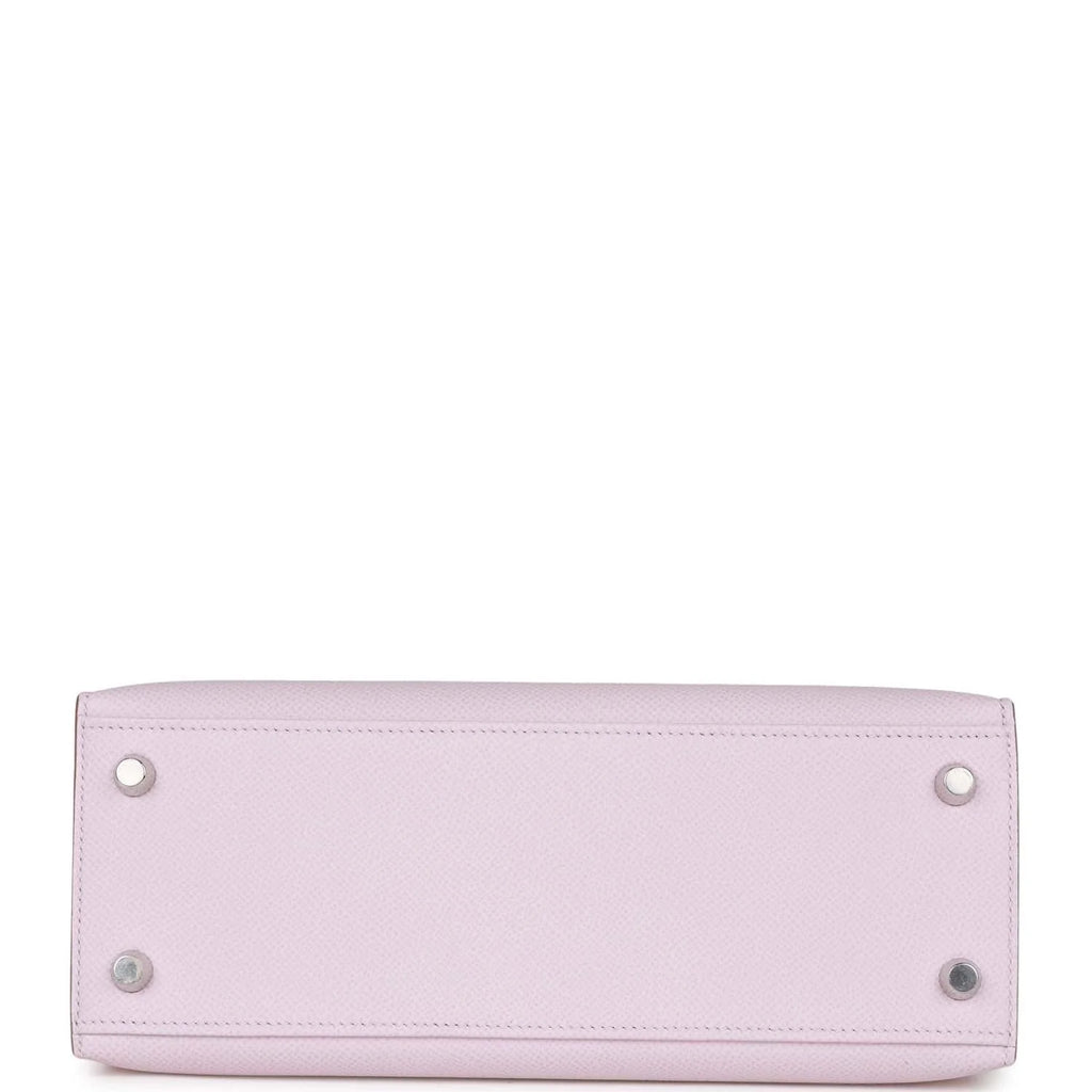 Mauve Pale Epsom Leather Handbag with Palladium Hardware G951