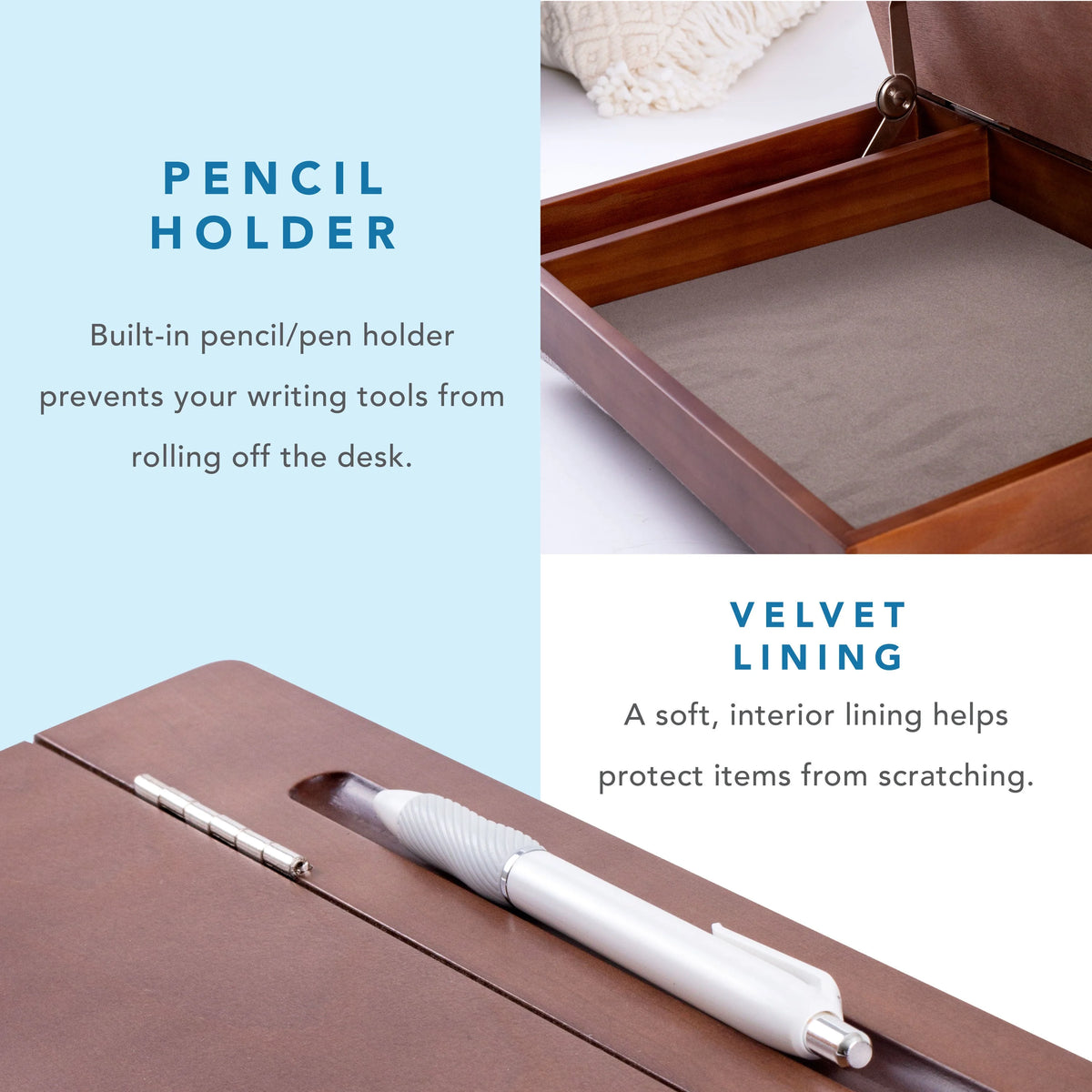 Wood Lap Desk with Storage E82691