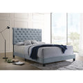 Upholstered Panel Bed Slate Blue King C272536