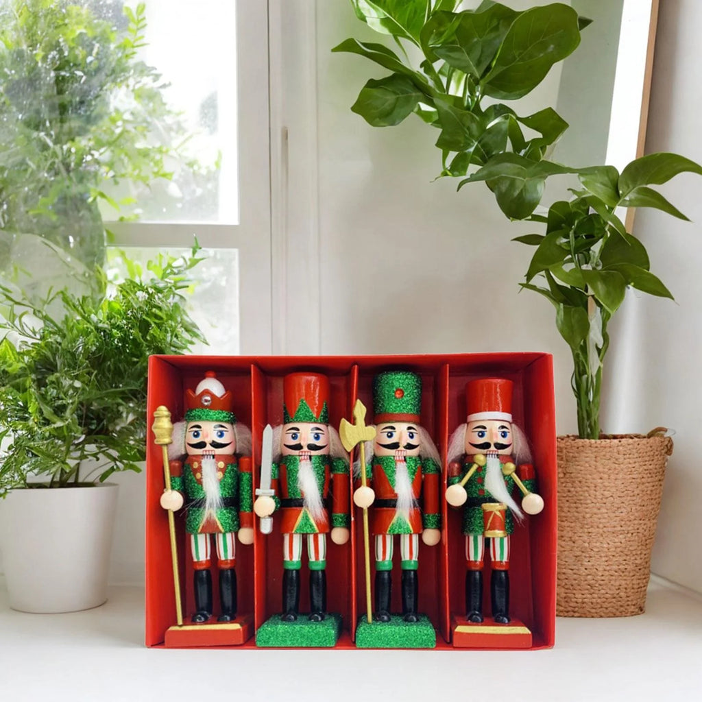 4Pcs Nutcracker Figurine Doll Ornament Toy Y859412