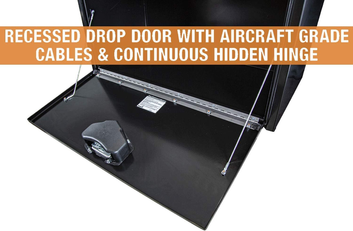 Black Steel Underbody Truck Box with T-Handle Latch, 18 x 18 x 36 Inch I813407