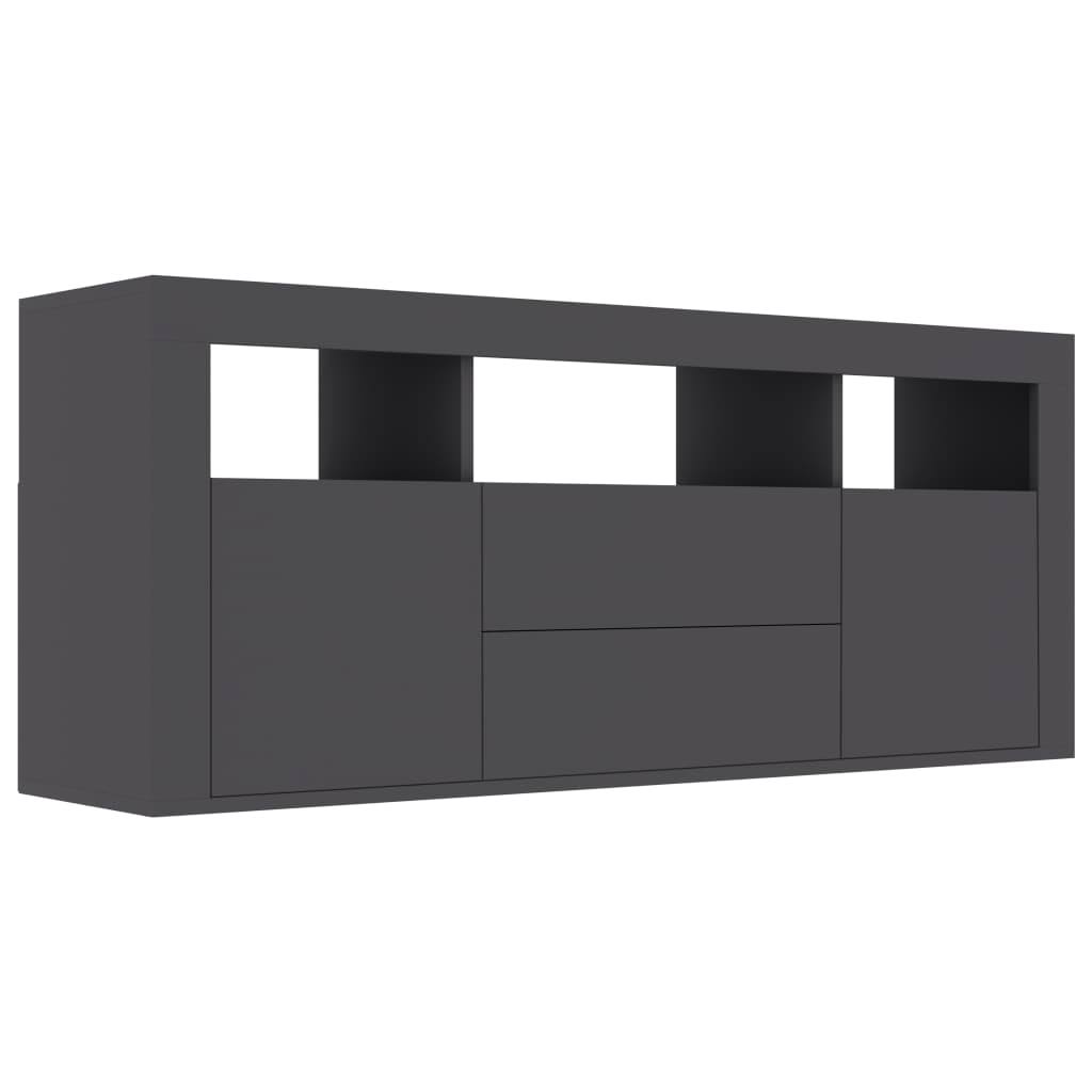 High Gloss White TV Cabinet Chipboard Q90713
