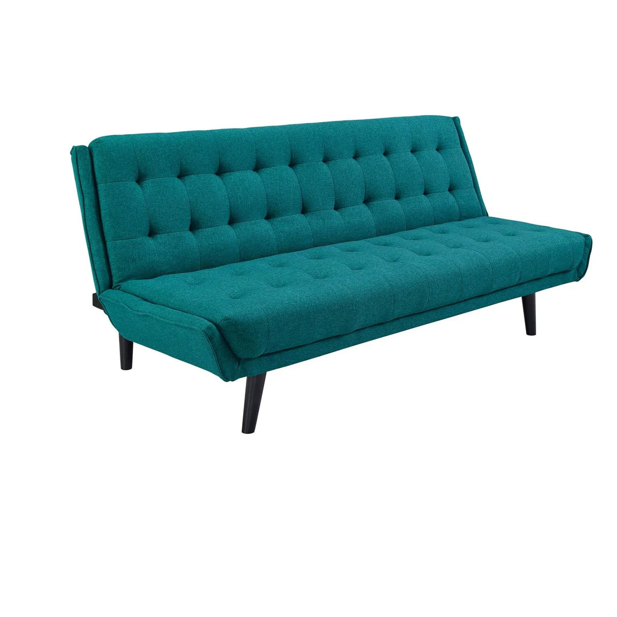 Teal Tufted Convertible Fabric Sofa Bed Z5273
