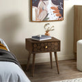 Brown MDF Nightstand with Drawer F906951