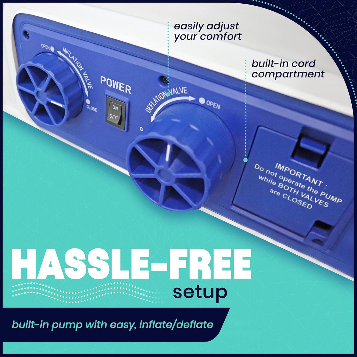 Twin 13 Inch Double Height Inflatable Air Mattress with Built-in Dual Pump C3610
