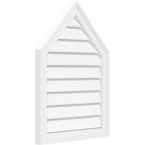 Peaked Top Surface Mount PVC Gable Vent Z664752