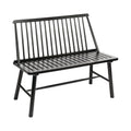 Black Hardwood Farmhouse Bench X455073