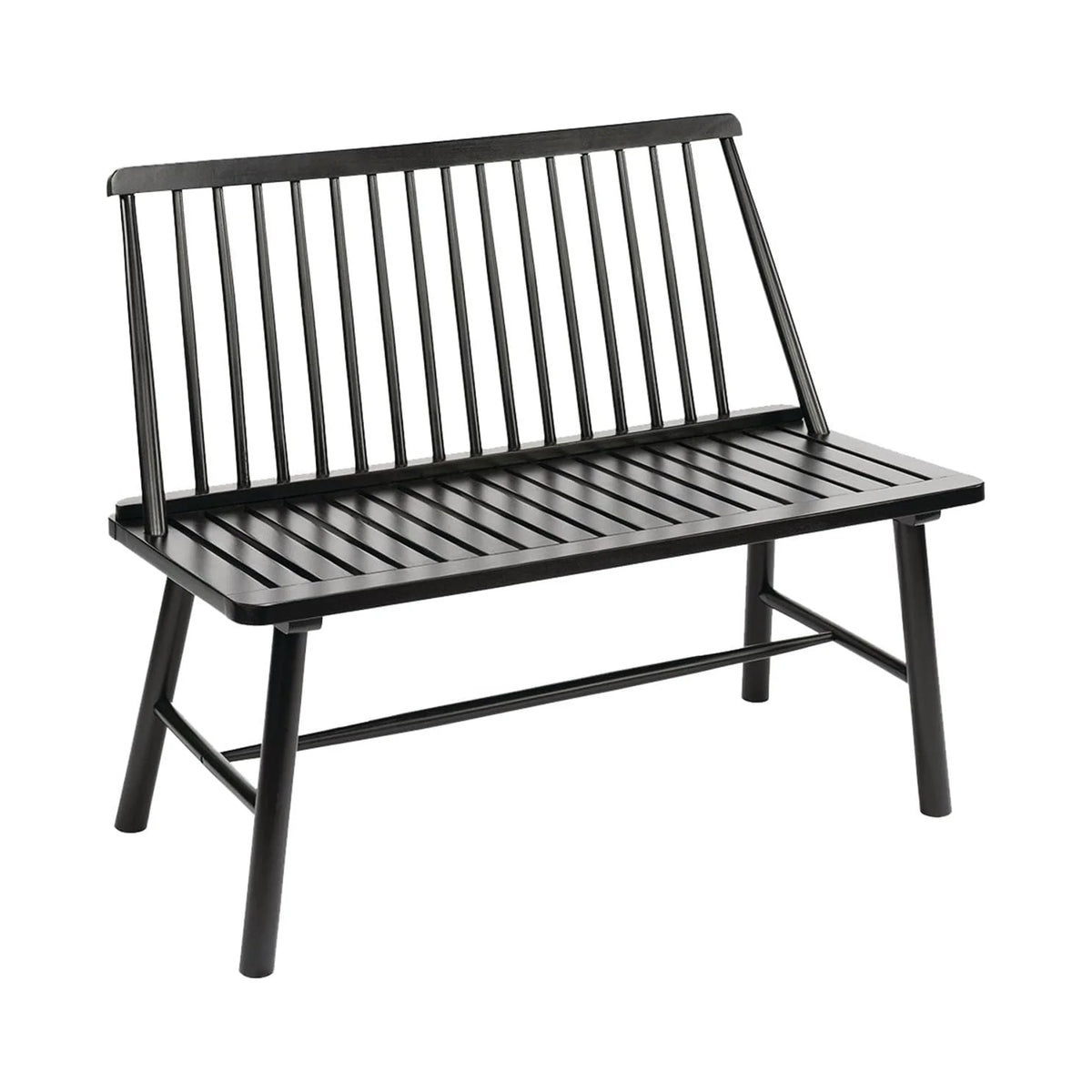 Black Hardwood Farmhouse Bench X455073