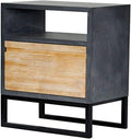 Grey and White Wash Wooden 2 Drawer 1 Door Sideboard Cabinet R147105
