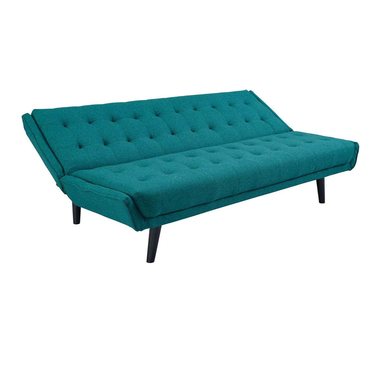 Teal Tufted Convertible Fabric Sofa Bed Z5273