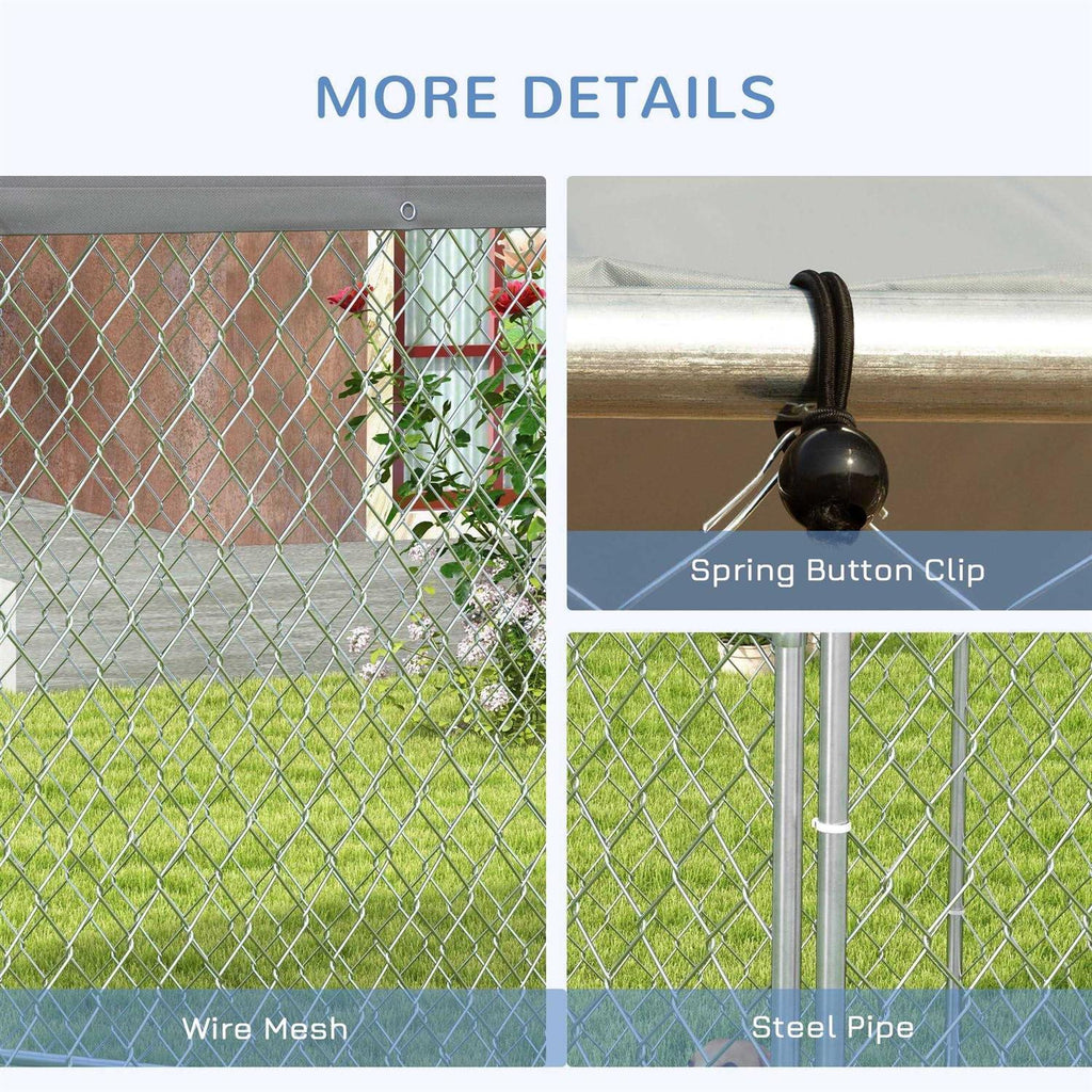 Large Outdoor Dog Kennel with Waterproof Roof Y836
