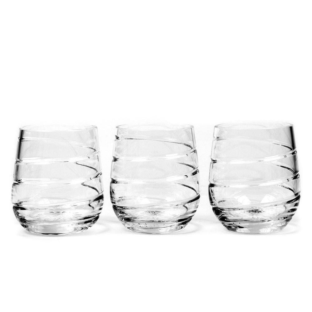 Set of 6 Clear Crystal Whiskey Glass Q887