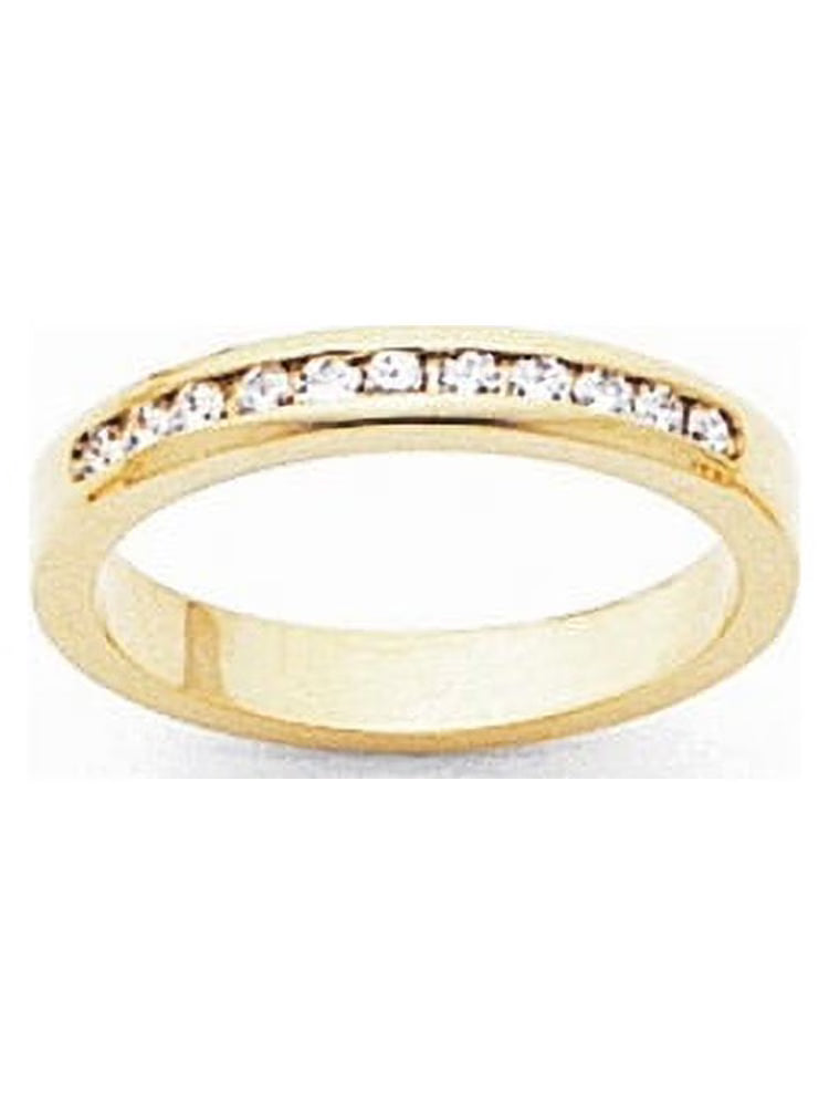 14k Yellow Gold Diamond Channel Band V22241