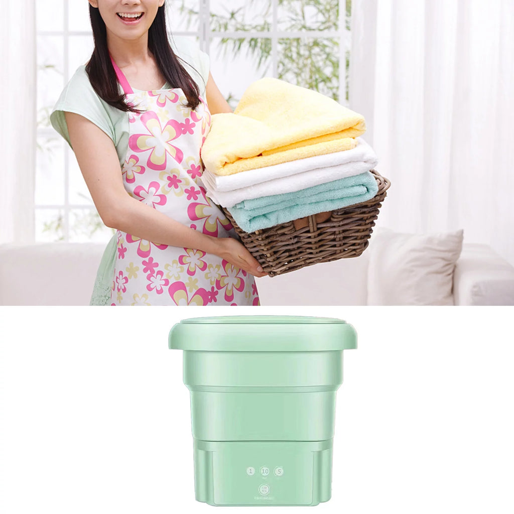 Foldable Mini Washing Machine with Drain Basket H47081