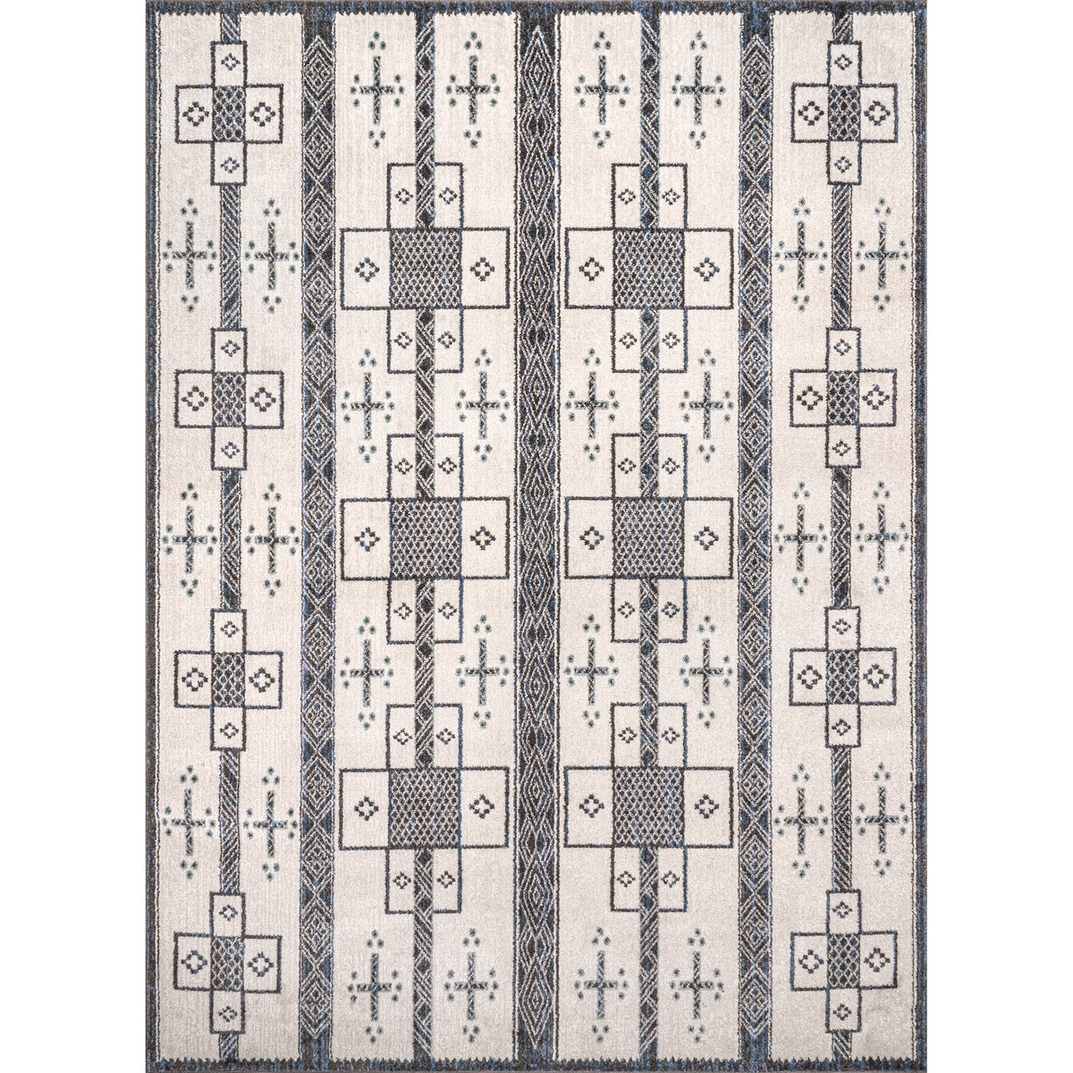 Grey Tribal Area Rug B84380
