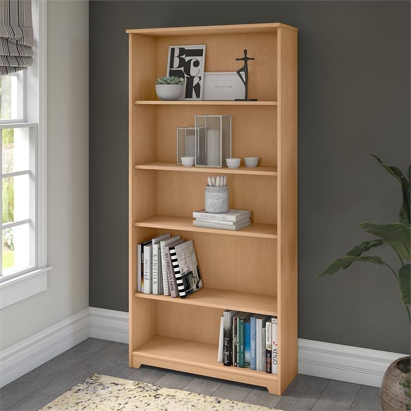 Natural Maple 5 Shelf Bookcase B25280