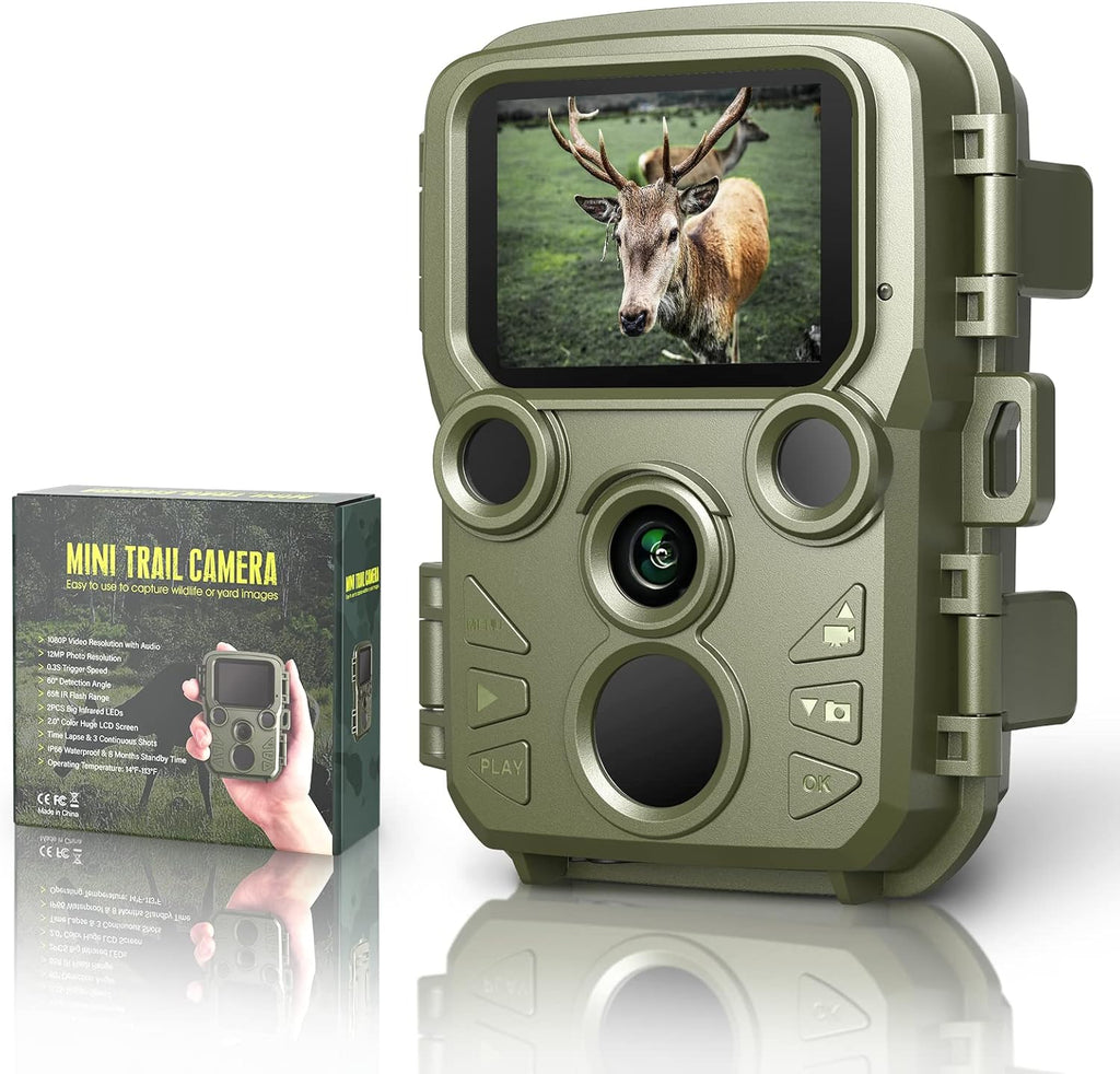 Mini Trail Camera 12MP 1080P with 65ft Night Vision IP66 Waterproof S631