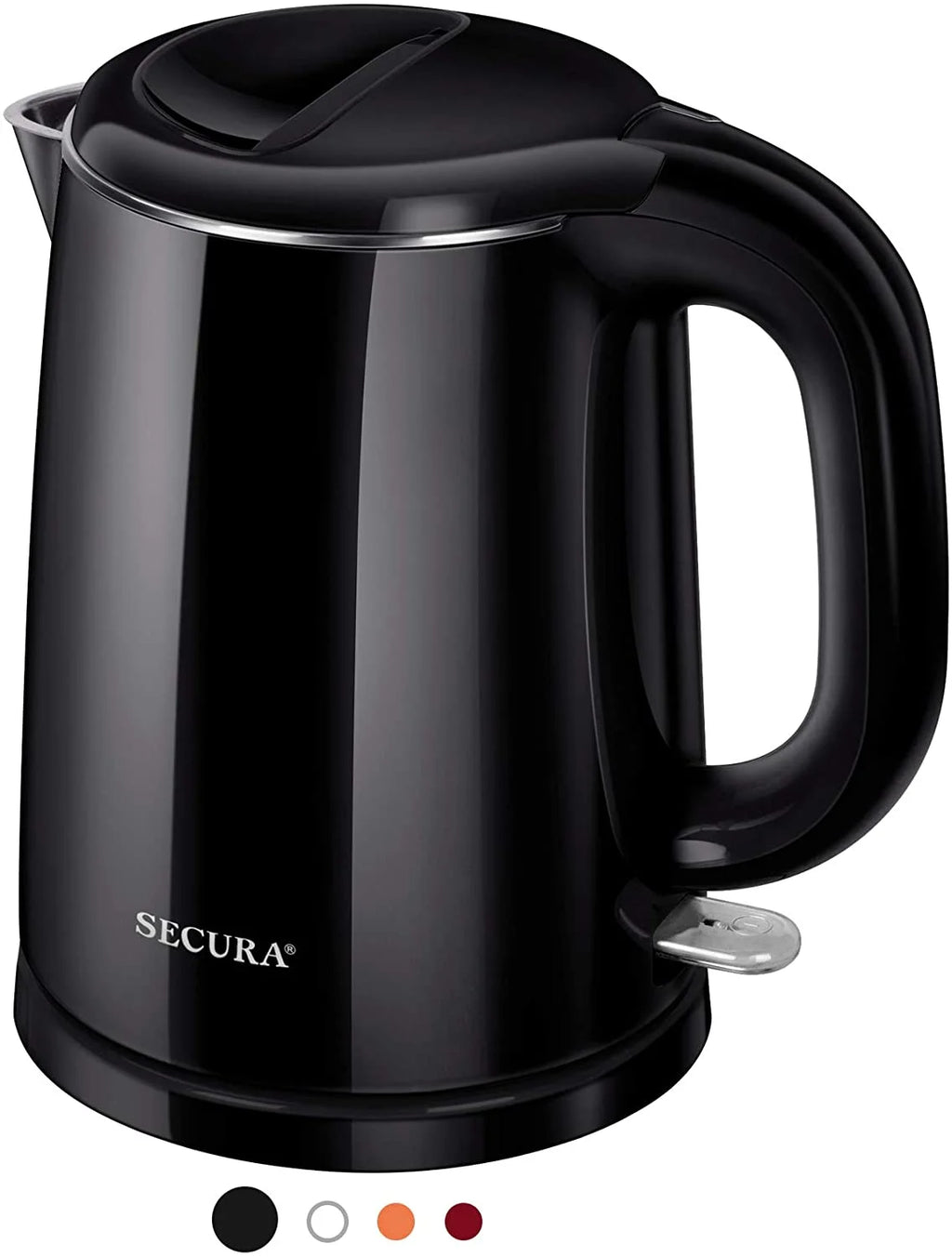 Stainless Steel Double Wall Electric Kettle 1.0L Black V49544