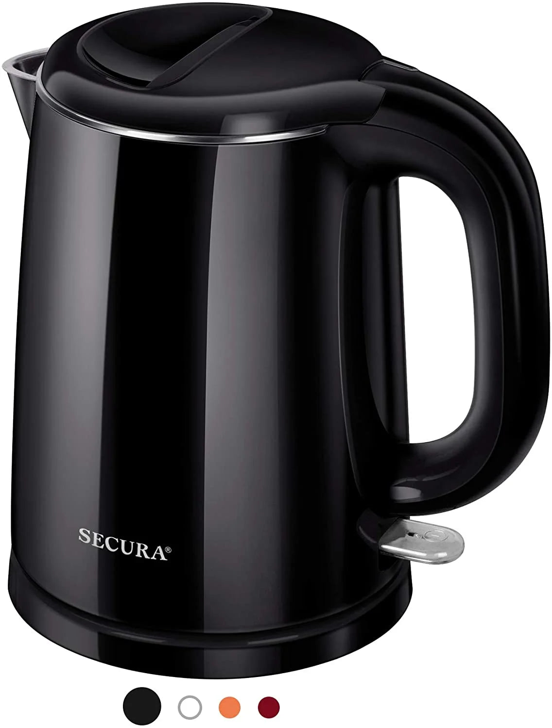 Stainless Steel Double Wall Electric Kettle 1.0L Black V49544