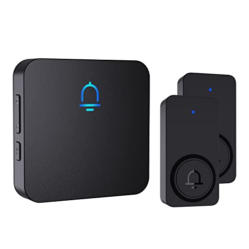 Wireless Doorbell with 2 Receiver, 1000ft Range, Waterproof, White R941