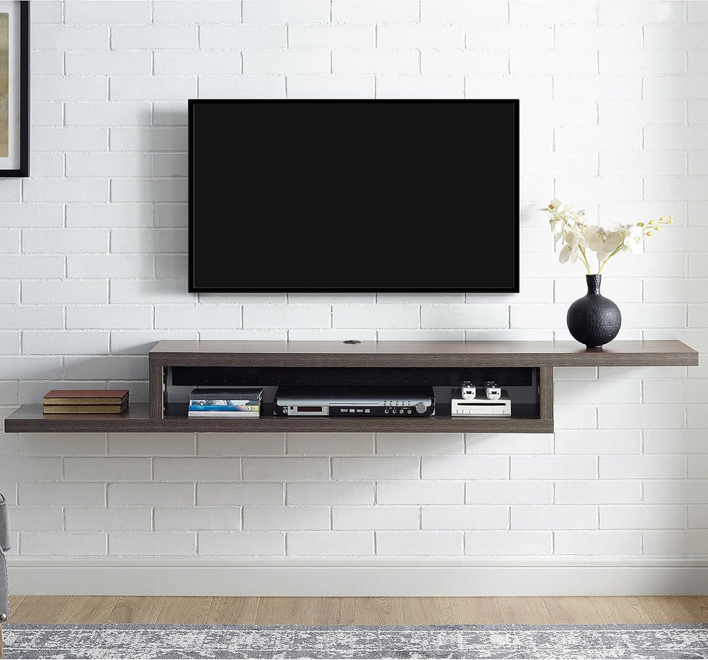 Skyline Walnut Floating Wall Mounted TV Console F303