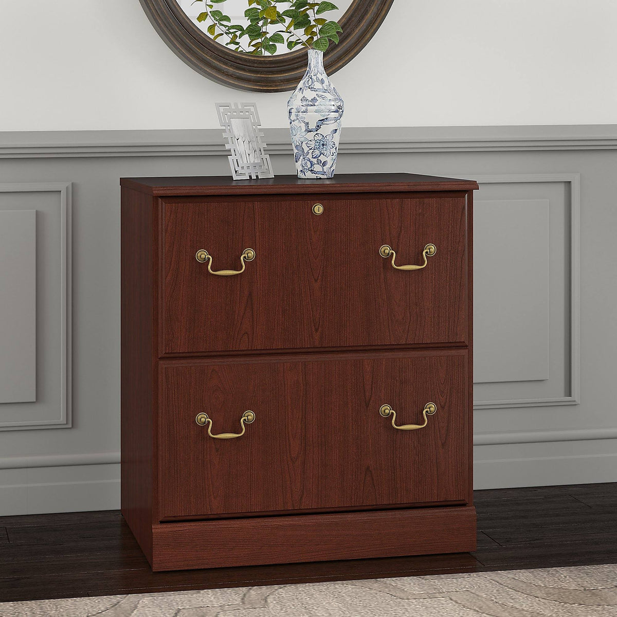 Harvest Cherry Lateral File Cabinet U3830