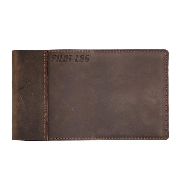 Leather Pilot Log - Dark Brown / Small W70016
