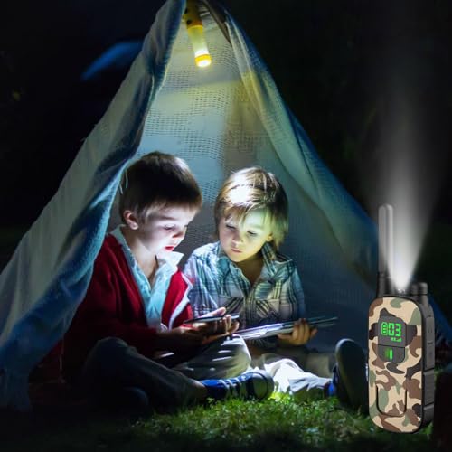 Rechargeable 4 Pack FRS Two Way Radio with Flashlight Earpiece S7394
