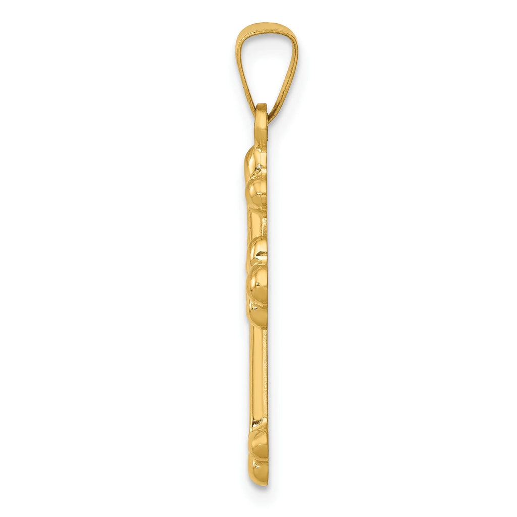 14K Yellow Gold Polished Cross Pendant Charm D646983