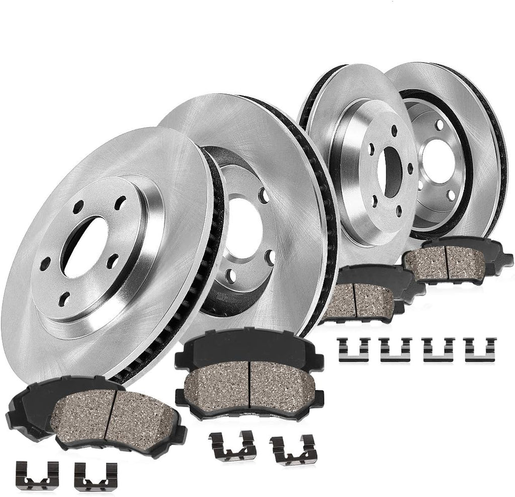 5 Lug Rotors + Ceramic Brake Pads + Hardware X702322