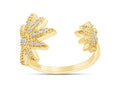 14K Yellow Gold Plated 925 Sterling Silver Diamond Toe Ring M425