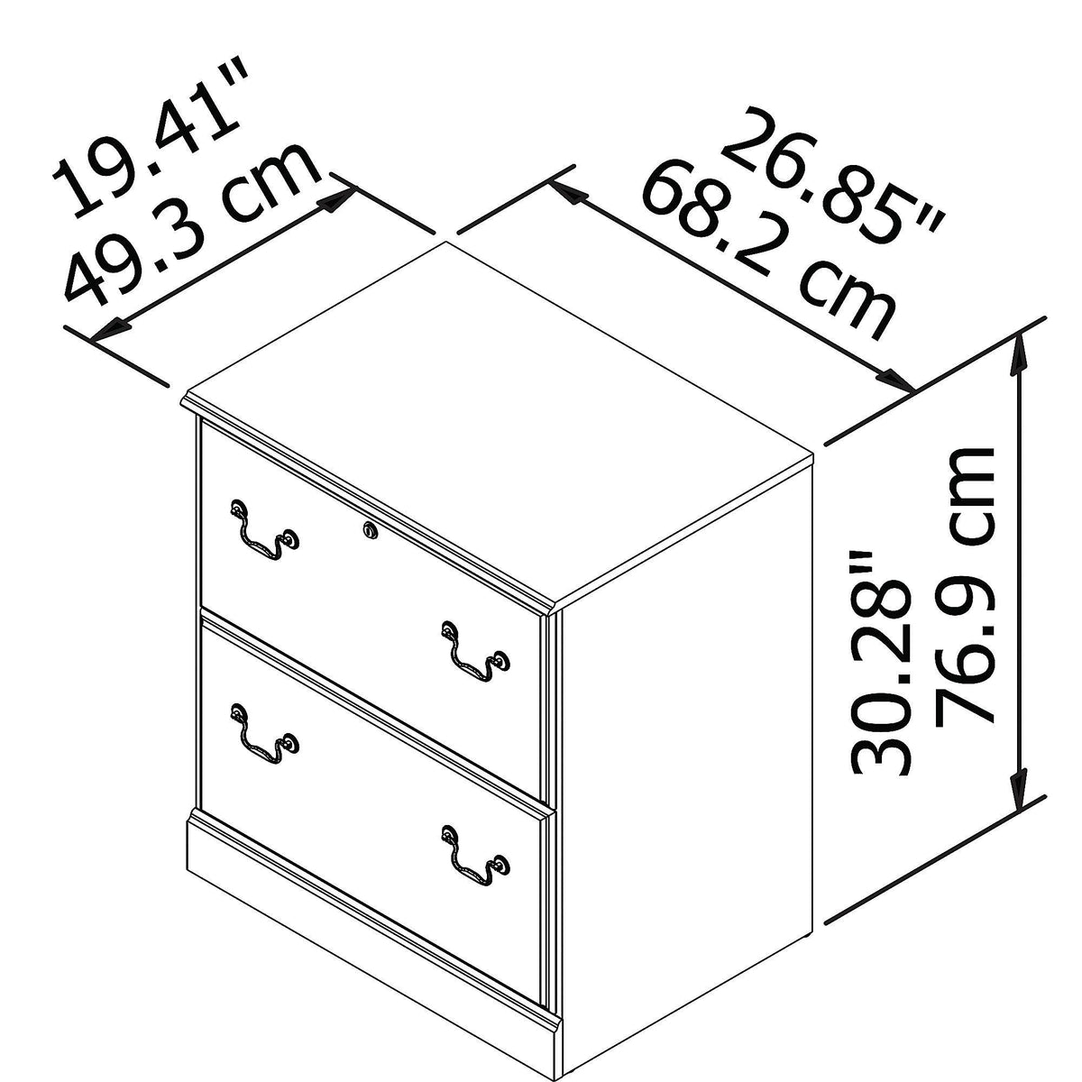 Harvest Cherry Lateral File Cabinet U3830