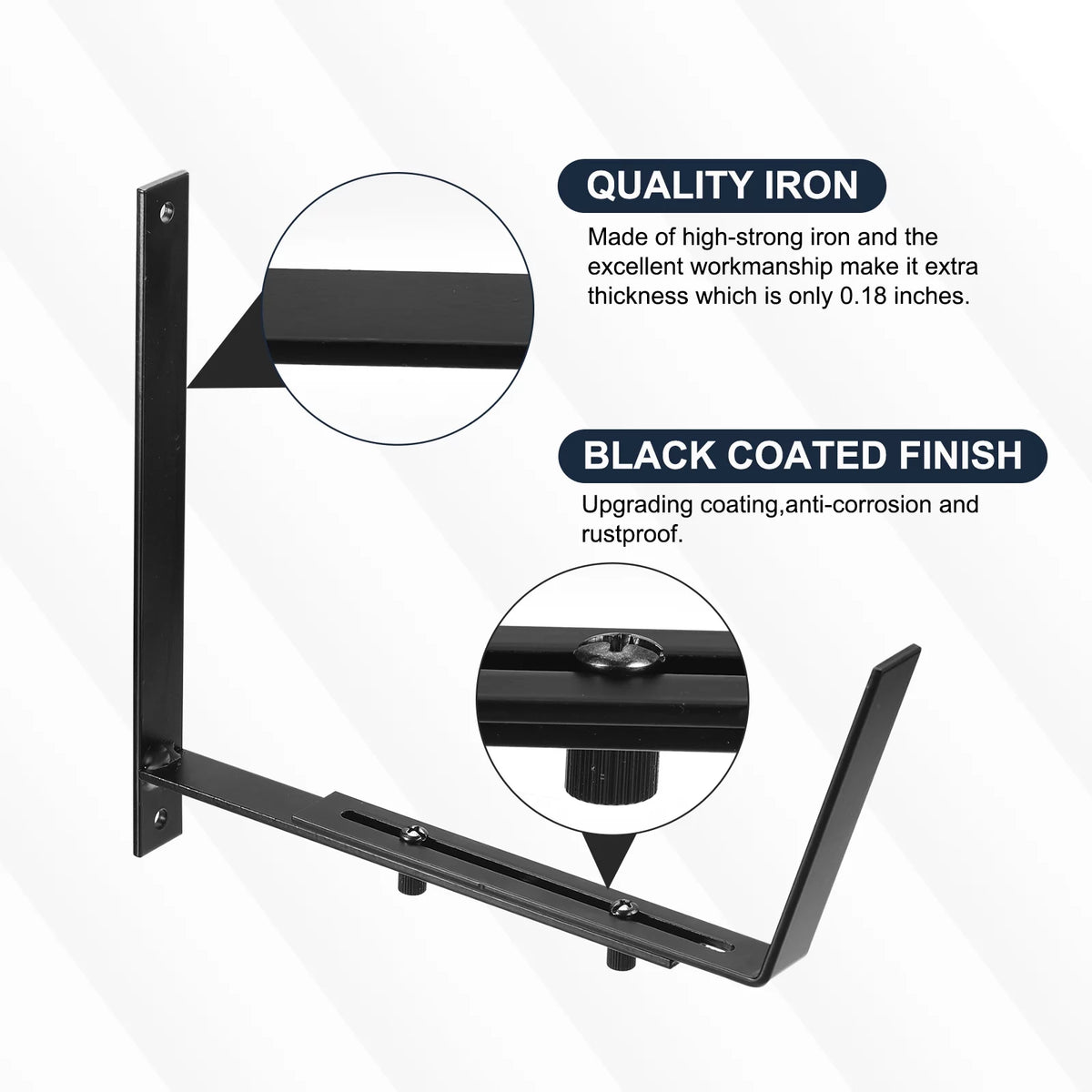 Adjustable Window Planter Box Brackets 4 PCS B7352