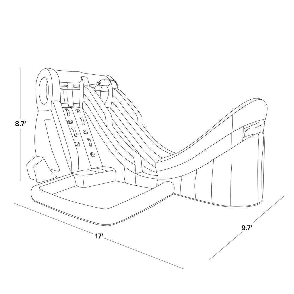 17' Inflatable Water Slide F882
