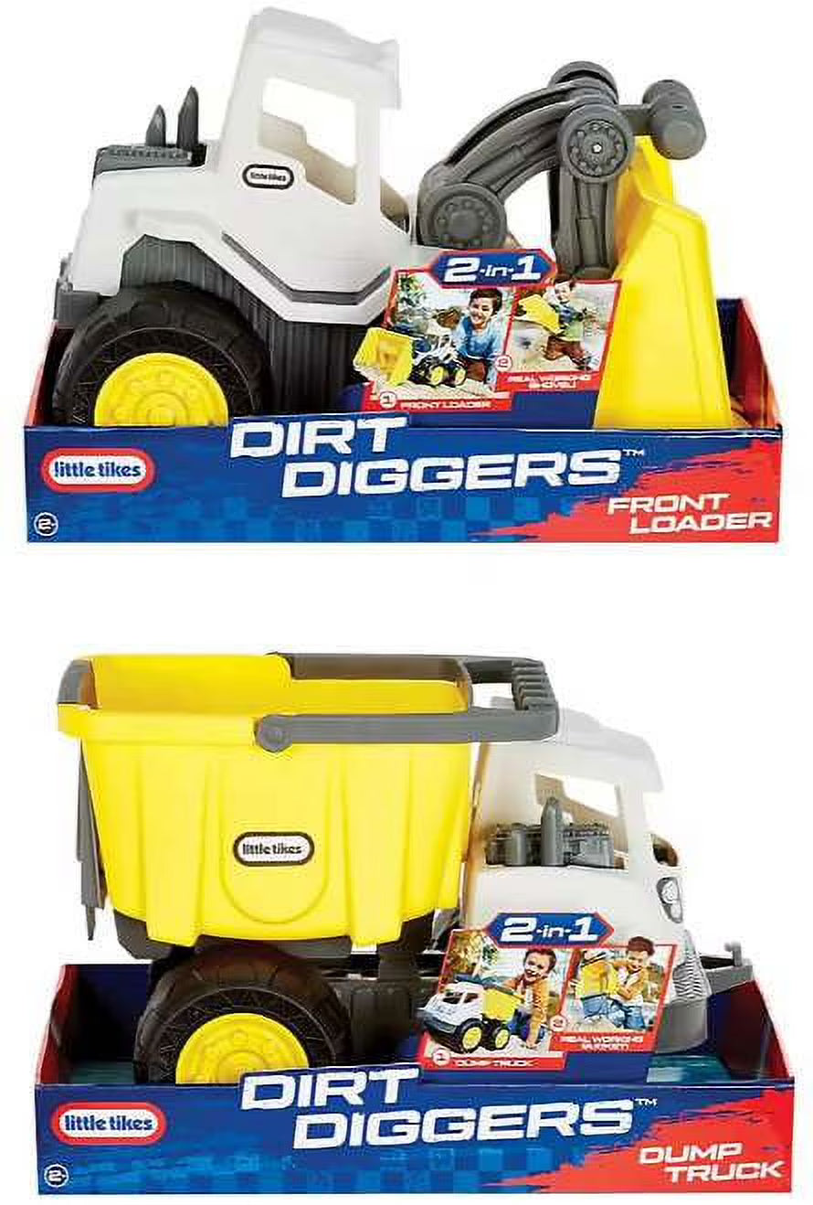 2-Pack Dump Truck & Front Loader Vehicle W156232