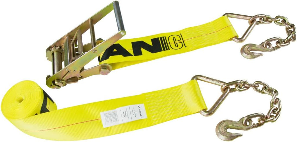 4 Inch x 27 Foot 2 Pack Ratchet Strap with Chain Anchors L61494